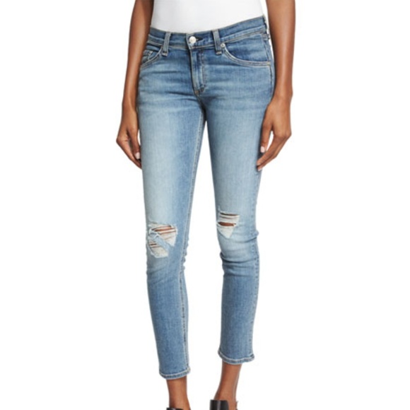 destroyed capri jeans